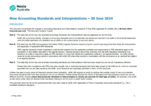 Thumbnail New Accounting Standards and Interpretations – 30 June 2024